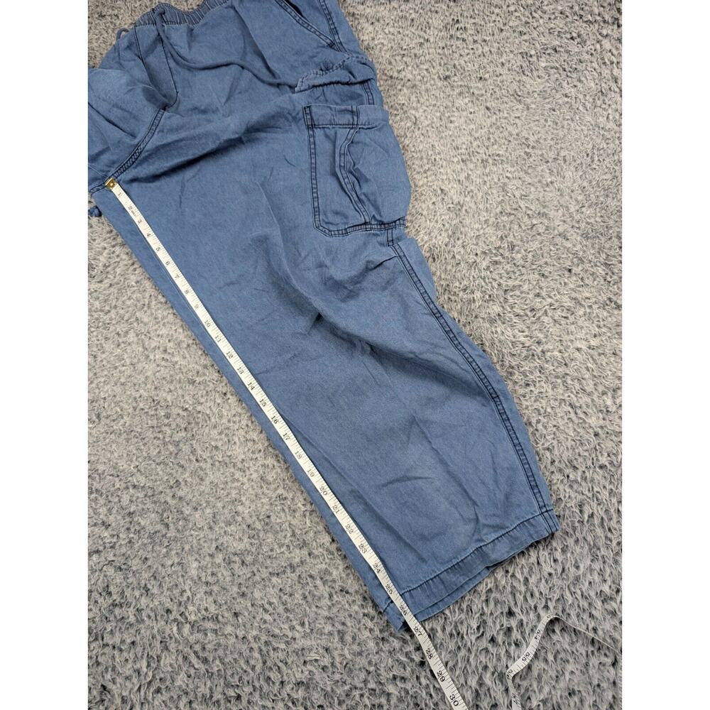 Lucky Brand Pants Women Extra Large Blue Cargo Normcore Relaxed Preppy Casual - Picture 7 of 9